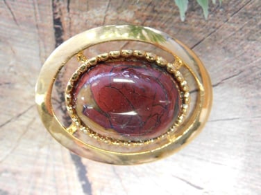 BRECCIATED JASPER PENDANT ROCK STONE LAPIDARY SPECIMEN