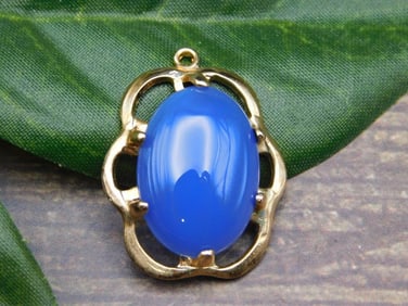 AGATE FLOWER PENDANT ROCK STONE LAPIDARY SPECIMEN