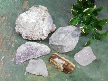 MIXED ROUGH LOT ROCK STONE LAPIDARY SPECIMEN