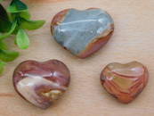 POLYCHROME JASPER HEARTS ROCK STONE LAPIDARY SPECIMEN
