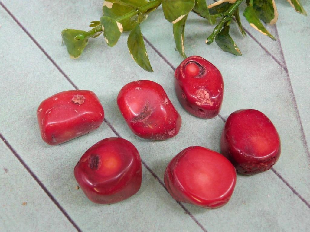 RED CORAL ROCK STONE LAPIDARY SPECIMEN (1 of 2)