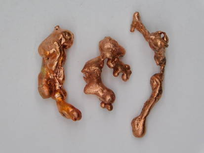 SCULPTED COPPER ROCK STONE LAPIDARY SPECIMEN: SCULPTED COPPER ROCK STONE LAPIDARY SPECIMEN