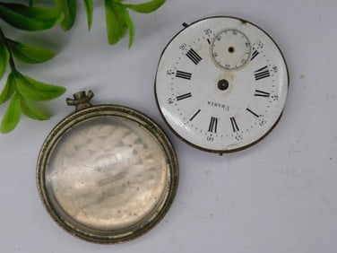 Antique Denzia Pocket Watch with Detached Movement WATCHMAKER WATCHMAKING TOOLS