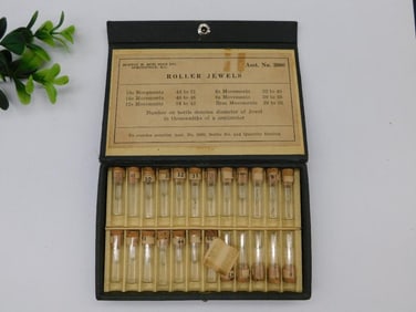 Vintage Assortment of Roller Jewels in Box WATCHMAKER WATCHMAKING TOOL