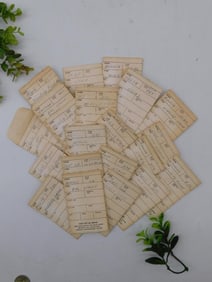 Vintage Handwritten Watch Part Sheets