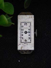 Vintage Watch Movement Rectangular Dial Lot 576 WATCHMAKER WATCHMAKING TOOLS