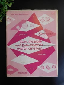 Elgin Cylinder and Extra Complex Watch Crystals Catalog WATCHMAKER WATCHMAKING TOOLS