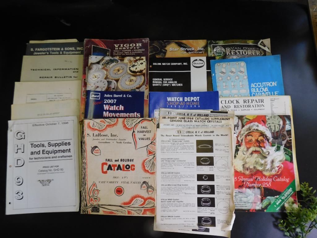 Vintage Watch and Clock Catalogs and Manuals (1 of 3)
