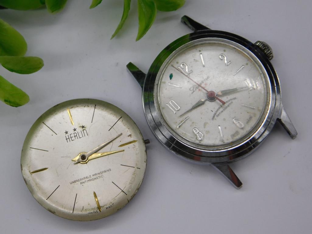 Two Vintage Mechanical Watch Movements WATCHMAKER WATCHMAKING TOOLS (1 of 5)