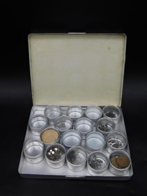 Metal Storage Case with Assorted Small Components