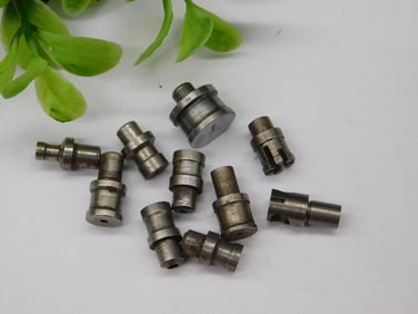 10 Small Metal Cylindrical Components