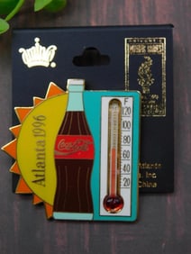 Atlanta 1996 Coca-Cola Pin with Thermometer