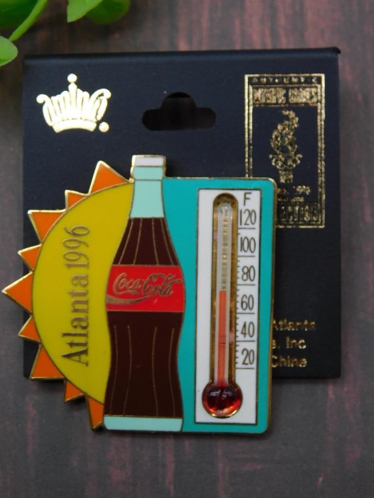 Atlanta 1996 Coca-Cola Pin with Thermometer (1 of 2)