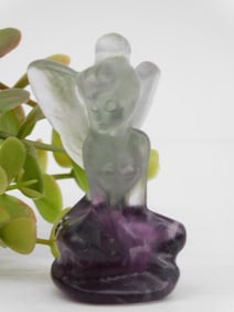Carved Bicolor Stone PIXIE Figurine ROCK STONE LAPIDARY SPECIMEN