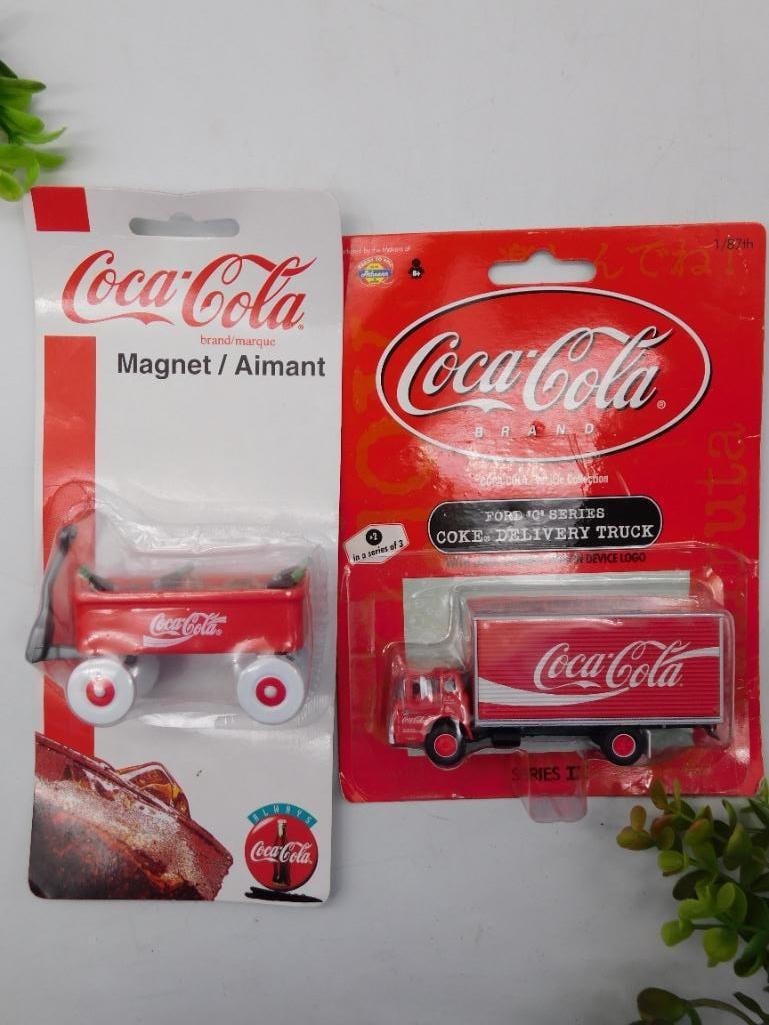 Coca-Cola Magnet Wagon and Die-Cast Delivery Truck Set (1 of 3)