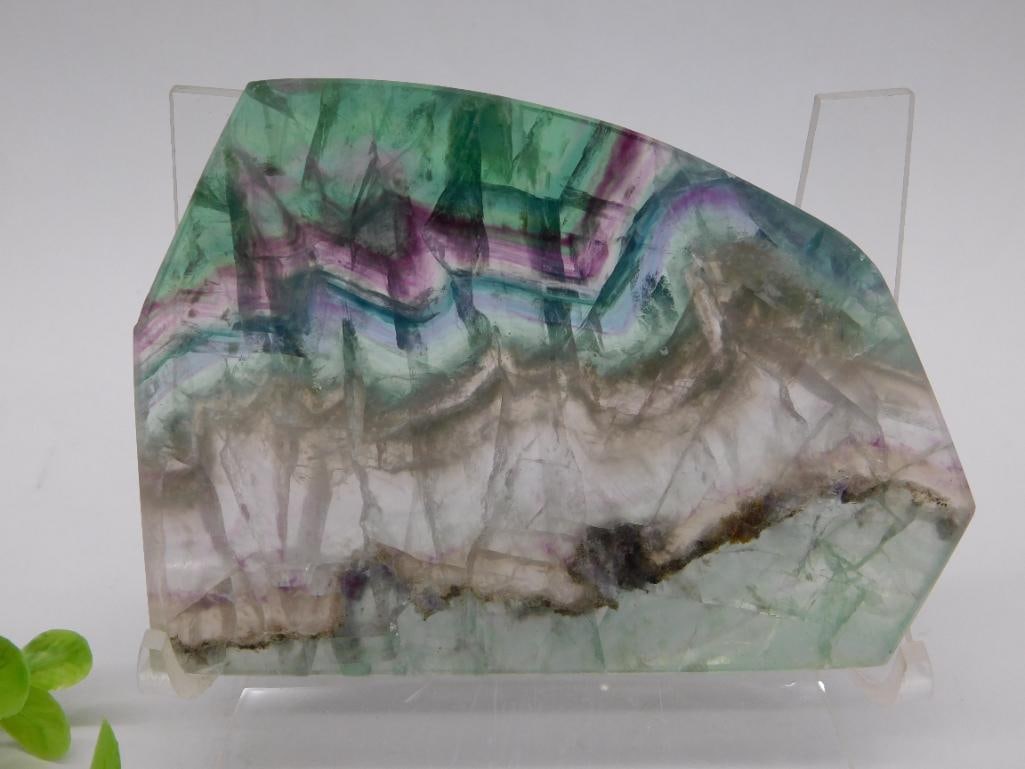 Fluorite Slab ROCK STONE LAPIDARY SPECIMEN (1 of 2)