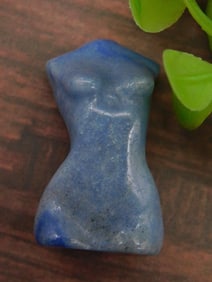 Carved Stone Torso Sculpture in Blue ROCK STONE LAPIDARY SPECIMEN