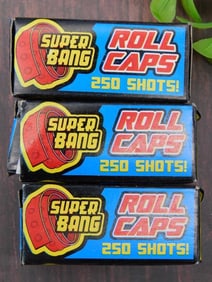 Super Bang Roll Caps 3 Boxes, 250 Shots Each