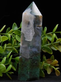 Moss Agate Tower ROCK STONE LAPIDARY SPECIMEN