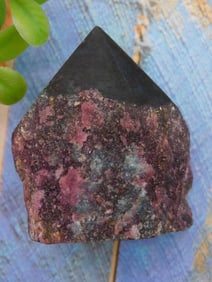 Stone Point with Purple, Pink, and Black Hues ROCK STONE LAPIDARY SPECIMEN