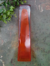 Amber-Colored Glass Rectangular Object