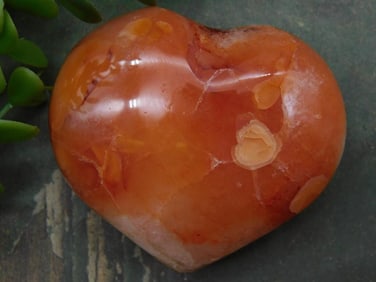 Carnelian Heart-Shaped Stone ROCK STONE LAPIDARY SPECIMEN