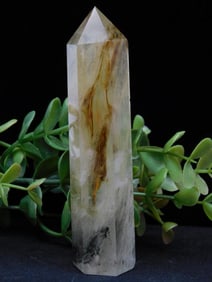 Quartz Tower With Golden Hues ROCK STONE LAPIDARY SPECIMEN