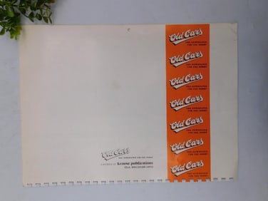 1975 Old Cars Calendar with Advertising Strip
