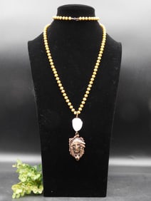 Beaded Necklace With Native American-Inspired Pendant