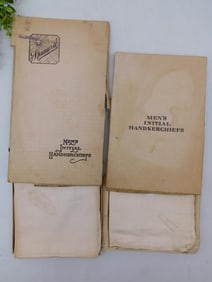 Vintage Mens Initial Handkerchiefs in Original Packaging