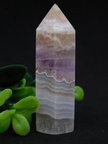 Banded Agate Point Tower Rock Stone Lapidary Specimen