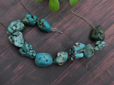 Turquoise Style Nugget Beads Rock Stone Lapidary Specimen