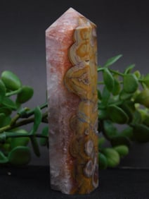 Crazy Lace Obelisk Rock Stone Lapidary Specimen