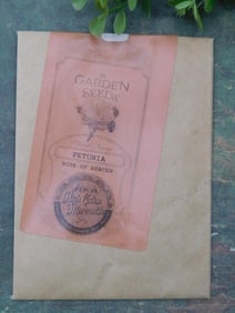 Vintage Petunia Garden Seeds Packet