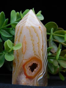 Banded Agate Point Tower Rock Stone Lapidary Specimen