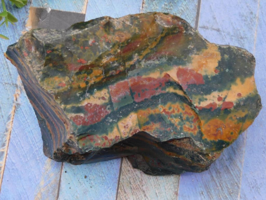 Fancy India Jasper Rock Stone Lapidary Specimen: Fancy India Jasper Rock Stone Lapidary Specimen