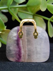 Fluorite Purse Rock Stone Lapidary Specimen