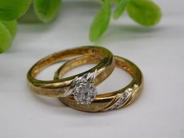 Sterling Silver Ring Set Vintage Antique