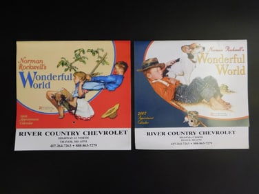 Norman Rockwells Wonderful World Calendars River Country Chevrolet Advertising