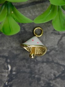 Small Enamel Mushroom Pendant