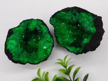 Green Geode Rock Stone Lapidary Specimen