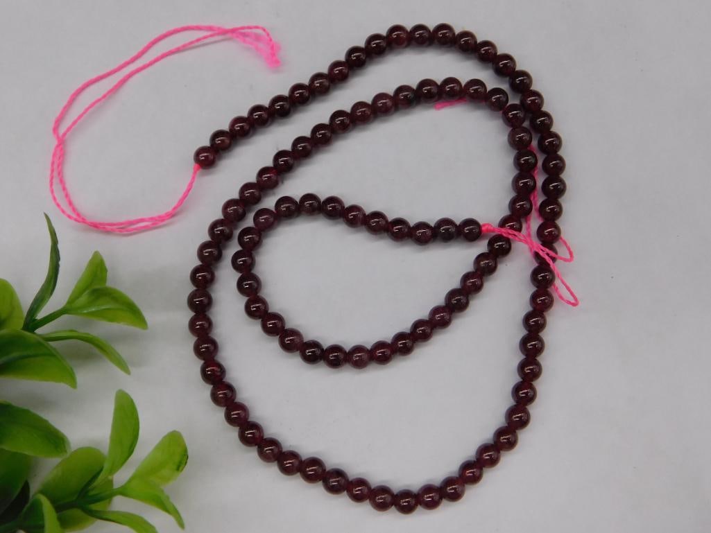Garnet Beads Rock Stone Lapidary Specimen: Garnet Beads Rock Stone Lapidary Specimen