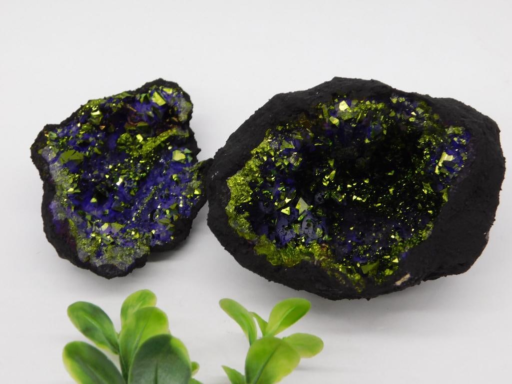 Purple and Gold Geode ROCK STONE LAPIDARY SPECIMEN: Purple and Gold Geode ROCK STONE LAPIDARY SPECIMEN