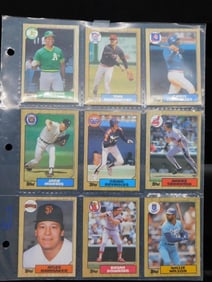 9 Vintage Topps Baseball Cards in Sleeve