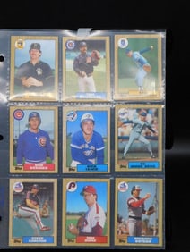 1980s Baseball Trading Cards in Sleeve