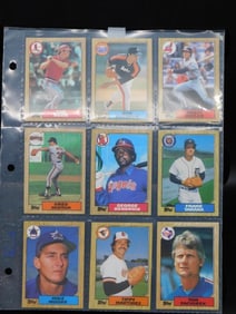 Vintage Baseball Cards in Holder Sheets