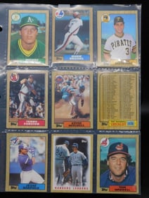 Binder Page of Vintage Baseball Cards