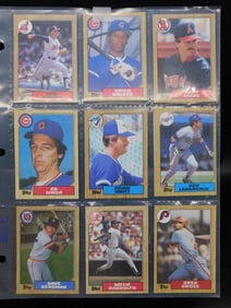 9 Vintage MLB Baseball Cards in Sleeves