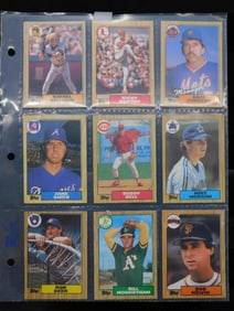 Baseball Card Collection in Plastic Sheet ? 9 Cards