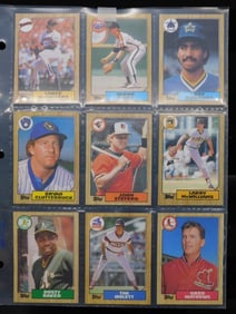 Vintage Baseball Cards in Protective Sleeves